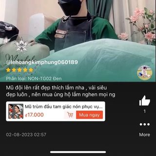 Khăn tam giác trùm tóc cho nhân viên cấp dưỡng, nhân viên phục vụ . Khăn trùm tóc Nhã Sơn