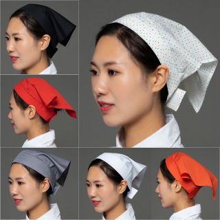 Khăn tam giác trùm tóc cho nhân viên cấp dưỡng, nhân viên phục vụ . Khăn trùm tóc Nhã Sơn