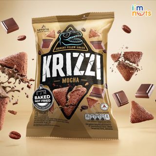 Snack nhân kem Crunchy Pillow Krizzi Indonesia đủ vị gói 50g