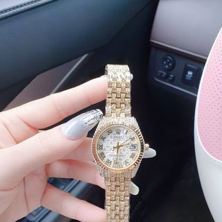 ĐỒNG HỒ NỮ THỜI TRANG RÔ LE DÂY ĐÍNH FULL HỘT NHIỀU MÀU 4