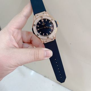 ĐỒNG HỒ NỮ HUBLOT SIZE 34MM MÁY PIN CHUẨN NHẬT KÍNH SHAPHIA FULL THÉP
