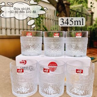 BỘ 6 LY THỦY TINH DELI 345ML KB061- 2 ( LÙN )