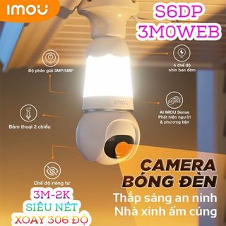 Camera Bóng Đèn IPC-S6DP-3M0WEB-E27 2K 3MP iMOU Bulb Cam WiFi Xoay 360 độ.. giá sỉ