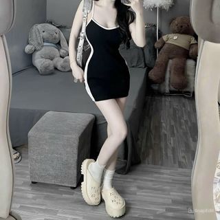 ĐẦM DÂY PHỐI VIỀN GÂN TĂM - LÊ PHƯƠNG BOUTIQUE