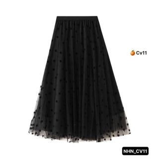 CHÂN VÁY DÀI HOẠ TIẾT LƯớI BI CÓ LÓT TRONG - LÊ PHƯƠNG BOUTIQUE