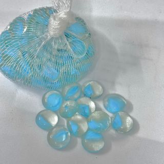 Sỏi thuỷ tinh trang trí hồ cá tròn dẹt nhỏ