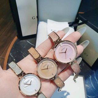 HOT SALE ĐỒNG HỒ NỮ CAO CẤP GU CII MẶT ĐÁ SỨ DÂY ĐÁ BLING BLING