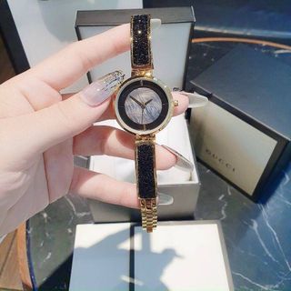 HOT SALE ĐỒNG HỒ NỮ CAO CẤP GU CII MẶT ĐÁ SỨ DÂY ĐÁ BLING BLING