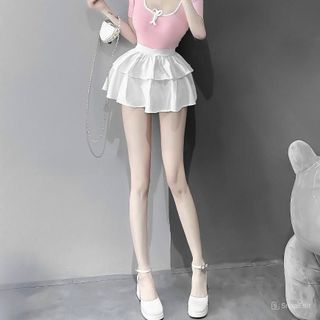 SET ÁO VIỀN NƠ KÈM CHÂN VÁY 2 TẦNG - LÊ PHƯƠNG BOUTIQUE