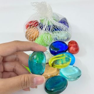 sỏi thuỷ tinh hình trang trí cây cảnh, hồ cá, sân vườn