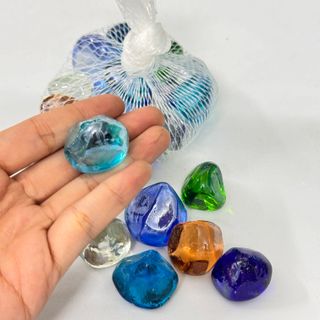 sỏi thuỷ tinh hình trang trí cây cảnh, hồ cá, sân vườn