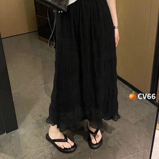 CHÂN VÁY DÀI XỐP PHỒNG NHĂN DÀI 70CM - LÊ PHƯƠNG BOUTIQUE