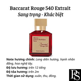 Nước Hoa Maison Rouge 540 Extrait De Parfum Hương Thơm Của Sự Giàu Sang Phú Quý