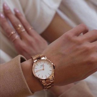 ĐỒNG HỒ NAM NỮ CAO CẤP D.W ICONIC DÂY THÉP HỒNG MẶT TRẮNG KÈM TEM BẢO HÀNH ĐIỆN TỬ 2