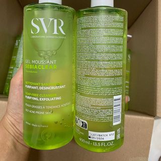 Sữa rửa mặt SVR Sebiaclear Gel Moussant (màu xanh lá) Chai 400ml