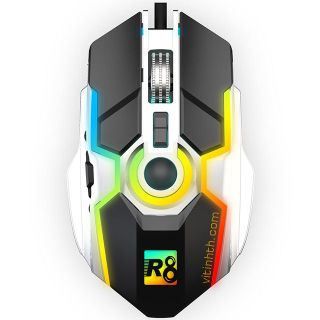 CHUỘT MÁY TÍNH CÓ DÂY, ĐÈN LED RGB, CHUỘT GAMING R8 - HGS