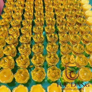 Nến bơ Organic Hoa mai màu vàng hộp 12 ly giá sỉ - giá bán buôn - Tuệ Đăng