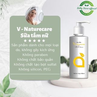 Sữa tắm nữ V-naturecare chiết xuất 100% từ thiên nhiên an toàn cho da lưu hương ngày dài
