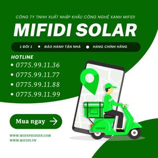 Quạt đứng đuổi muỗi mã MF218 Chính Hãng Mifidi Solar, Giá sỉ cực tốt dành cho Quý Đại Lý của Mifidi Sỉ/Đại Lý chỉ từ 5 Bộ