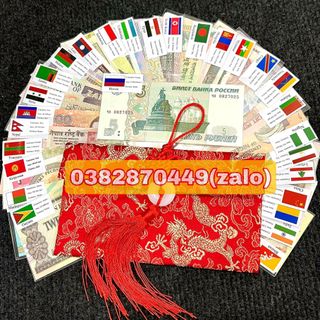 Bán sỉ Bộ tiền lì xì Các Nước - 52 tờ tiền của 28 quốc gia trên thế giới giá sỉ