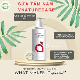 Sữa tắm nam V- naturecare chiết xuất 100% từ thiên nhiên hương nước hoa an toàn cho da