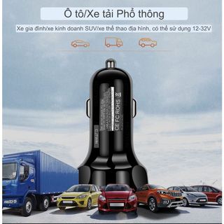 Tẩu Sạc Điện Thoại Nhanh 2 Cổng USB Và 2 PD.QC 3.0. PD20W Có Đèn Led Cho Xe Hơi Kim Huệ - Yêu Xe