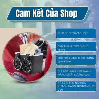 (2in1) Khay để đồ trên tỳ tay ô tô tiện lợi - khay đựng cốc đa năng - Kim Huệ- Yêu Xe