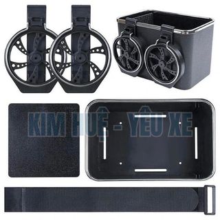 (2in1) Khay để đồ trên tỳ tay ô tô tiện lợi - khay đựng cốc đa năng - Kim Huệ- Yêu Xe