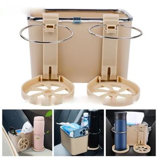 (2in1) Khay để đồ trên tỳ tay ô tô tiện lợi - khay đựng cốc đa năng - Kim Huệ- Yêu Xe