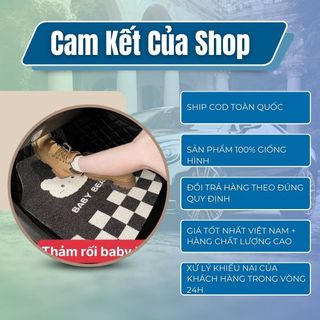 Thảm Lót Sàn Ô Tô - Thảm Rối Lót Sàn Loại Dày Đế Nhựa Dẻo Có Gai Chống Trơn Trượt - Thảm hoạt hình- Kim Huệ Yêu Xe
