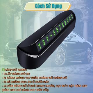 Bảng ghi số điện thoại trên ô tô gắn Taplo xe hơi - Sử Dụng Năng Lượng Mặt Trời Có Đèn LED Dạ Quang Kim Huệ - Yêu Xe