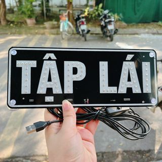 Biển Báo Tập Lái Xe Đèn Led Cho Thầy Giáo,Người Mới Tập Lái Chưa Vững Chân Cắm USB Có Công Tắc Tắt Bật