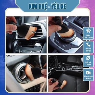 Chổi quét mini đầu cong sợi lông mềm dùng vệ sinh nội thất ô tô-bảng điều khiển Kim Huệ - Yêu Xe giá sỉ