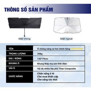 Dù Che Nắng Kính Lái Ô Tô, Ô Che Kính Lái Ô Tô Cao Cấp- Chống Nắng, Tia UV Hiệu Quả - Kim Huệ Yêu Xe