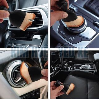 Chổi quét mini đầu cong sợi lông mềm dùng vệ sinh nội thất ô tô-bảng điều khiển Kim Huệ - Yêu Xe