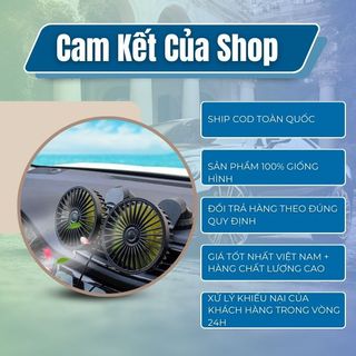 Quạt đôi mini 12v cắm tẩu usb trên ô tô - quạt siêu mát cực thơm - văn phòng máy tính cắm được tiện ích Kim Huệ - Yêu Xe