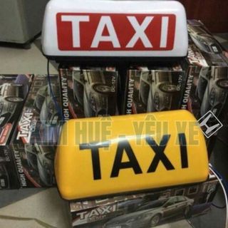 Mào TAXI có đèn có đế nam châm - cỡ to 28-35cm 2 màu vàng và trắng dành cho xe ô tô chạy dịch vụ Kim Huệ Yeu Xe