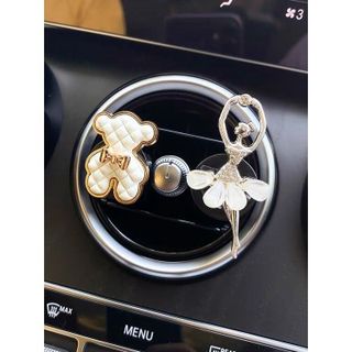 Kẹp khuếch tán sáp thơm gắn điều hòa xe hơi đính đá. Trang trí cửa gió điều hòa ô tô cao cấp- Kim Huệ Yêu Xe