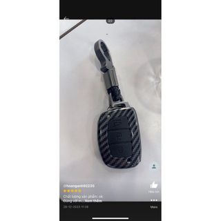 (carbon) Bao da chìa khóa carbon hyundai grand i10 - elantra - tucson -bản thông minh Kim Huệ Yêu Xe