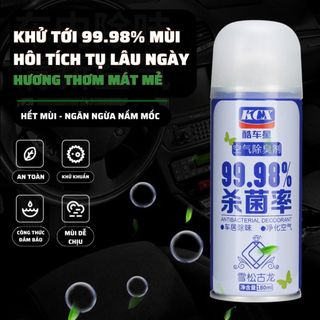Chai Xịt Khử Mùi và Khử Trùng Máy Lạnh Ô Tô KCX Làm Sạch Không Khí Vệ Sinh Điều Hòa Xe Hơi- Kim Huệ Yêu Xe