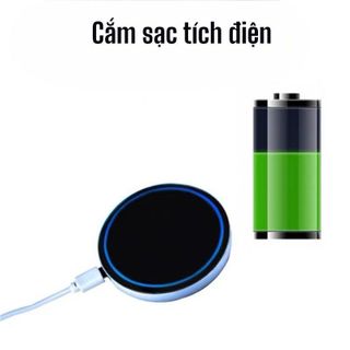 Lót Cốc Nước ô Tô Có Đèn LED RGB Cảm Biến Rung Chống Trượt Cổng Sạc USB Trang Trí Nội Thất Xe Hơi- Kim Huệ Yêu Xe