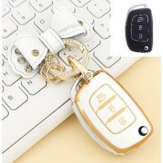 Ốp Bảo Vệ Chìa Khóa xe ô tô (Hyundai I10 Solati CHÌA CƠ) chất Liệu TPU Mềm Dẻo Ôm Sát chìa Khóa Kim Huệ Yêu Xe