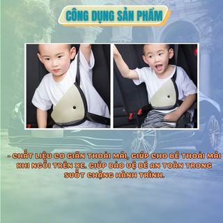 Bộ điều chỉnh dây đai an toàn ô tô xe hơi lắp thêm cho trẻ em- Kim Huệ Yêu Xe