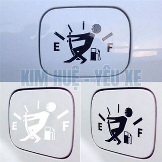 [hàng mới về] Tem nhãn dán nắp xăng xe vinyl - hình ngộ nghĩnh dán nắp xăng xe ô tô- Kim Huệ Yêu Xe