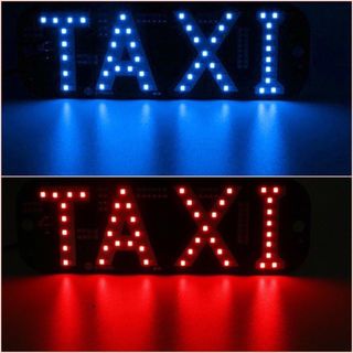 Biển Báo Taxi Có Đèn LED 12V Kèm Cáp USB Và Công Tắc [Loại Chuyển Đổi 2 Màu]Cho Xe Hơi Dạng hít Chân Kính Tiện Lợi
