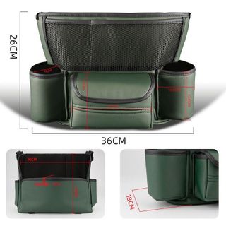Túi đựng đồ ở giữa 2 ghế ô tô chất liệu bằng da cao cấp chứa đựng khăn giấy,chai nước điện thoại,... - Kim Huệ Yêu Xe