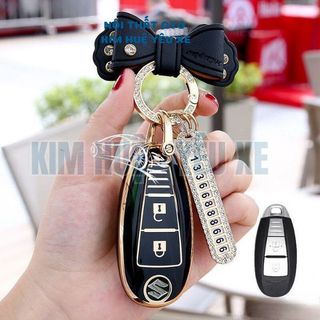 Ốp khóa TPU - Ốp bảo vệ vỏ khóa xe ô tô Suzuki Caiz – Ertiga – Swift Dáng dài 2 nút- Mộc Lan Phụ Kiện Xế Yêu
