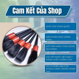 Bộ 5 Cọ vệ sinh ô tô, chổi lau xe ô tô, cọ lông heo đa năng DETAILING Kim Huệ - Yêu Xe