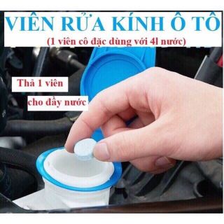 Viên Sủi Rửa Kính Ô Tô Xe Hơi Đậm Đặc Tiện Dụng (Hàng Loại 1, 1 viên = 4L)