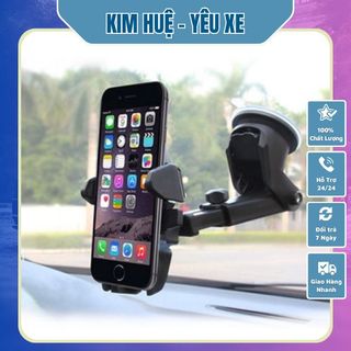Kẹp giá đỡ điện thoại trên xe ô tô - có chân hít kính xoay 360 độ Kim Huệ - Yêu Xe giá sỉ
